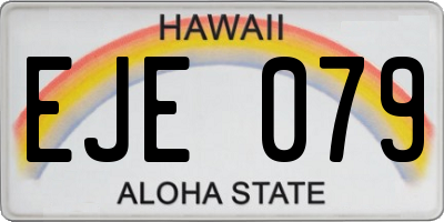 HI license plate EJE079