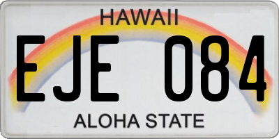 HI license plate EJE084