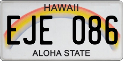 HI license plate EJE086