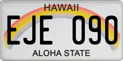 HI license plate EJE090