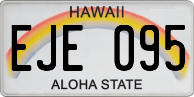 HI license plate EJE095