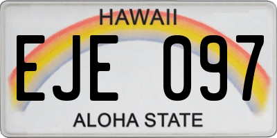 HI license plate EJE097