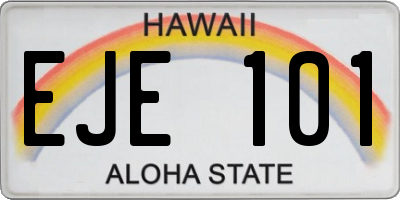 HI license plate EJE101