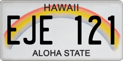 HI license plate EJE121