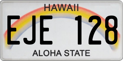 HI license plate EJE128