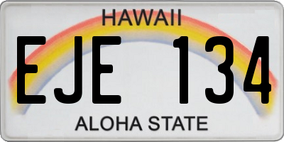 HI license plate EJE134