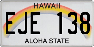 HI license plate EJE138