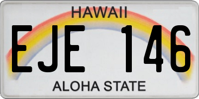 HI license plate EJE146