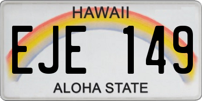HI license plate EJE149
