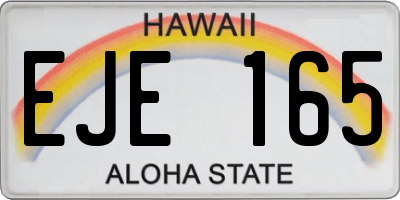 HI license plate EJE165