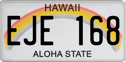 HI license plate EJE168