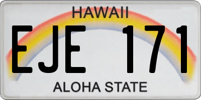 HI license plate EJE171