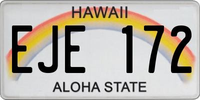 HI license plate EJE172