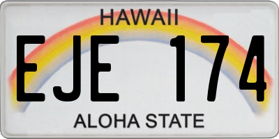 HI license plate EJE174