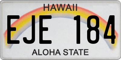 HI license plate EJE184