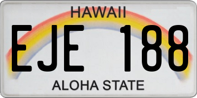 HI license plate EJE188