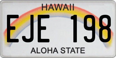 HI license plate EJE198