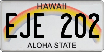 HI license plate EJE202