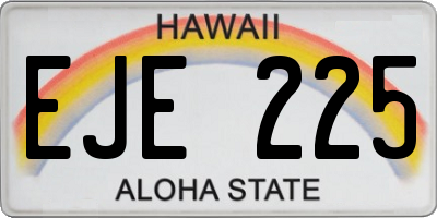HI license plate EJE225