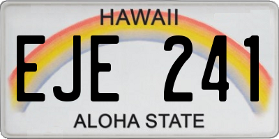 HI license plate EJE241