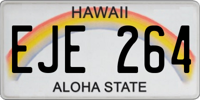 HI license plate EJE264