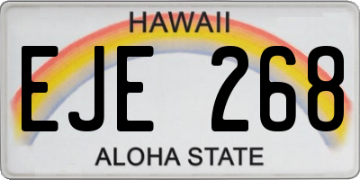 HI license plate EJE268