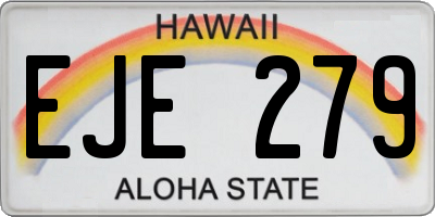HI license plate EJE279