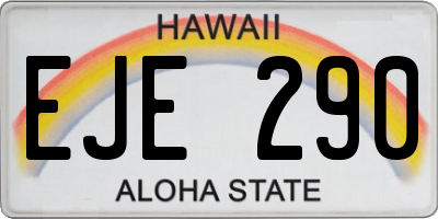 HI license plate EJE290
