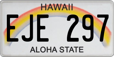HI license plate EJE297
