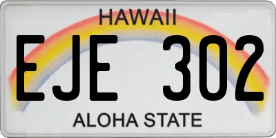 HI license plate EJE302