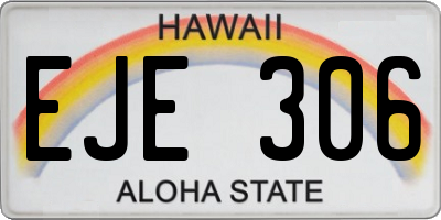 HI license plate EJE306