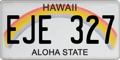 HI license plate EJE327