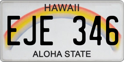 HI license plate EJE346
