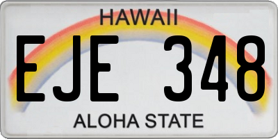 HI license plate EJE348