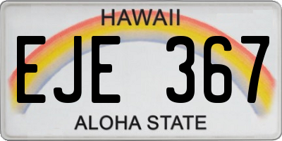 HI license plate EJE367