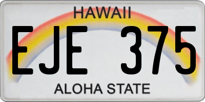 HI license plate EJE375