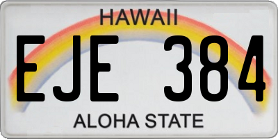 HI license plate EJE384