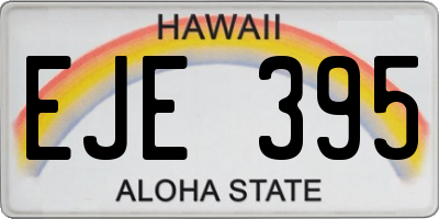 HI license plate EJE395