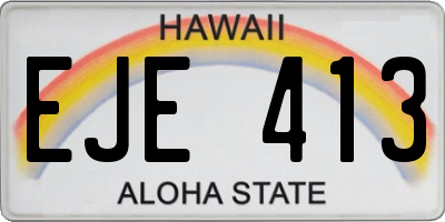 HI license plate EJE413