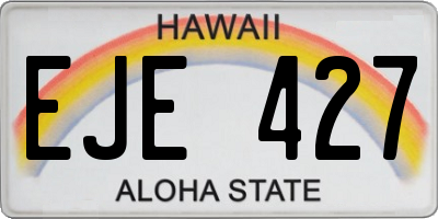 HI license plate EJE427