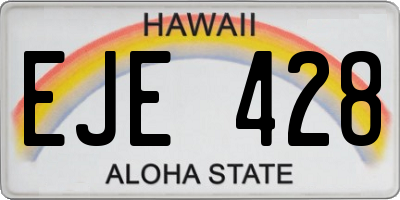 HI license plate EJE428