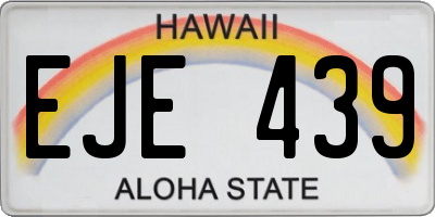 HI license plate EJE439