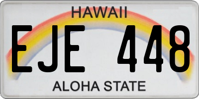HI license plate EJE448