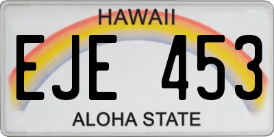 HI license plate EJE453