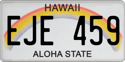 HI license plate EJE459