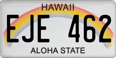 HI license plate EJE462
