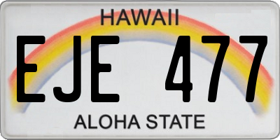 HI license plate EJE477