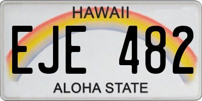 HI license plate EJE482