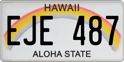 HI license plate EJE487