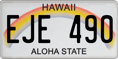 HI license plate EJE490